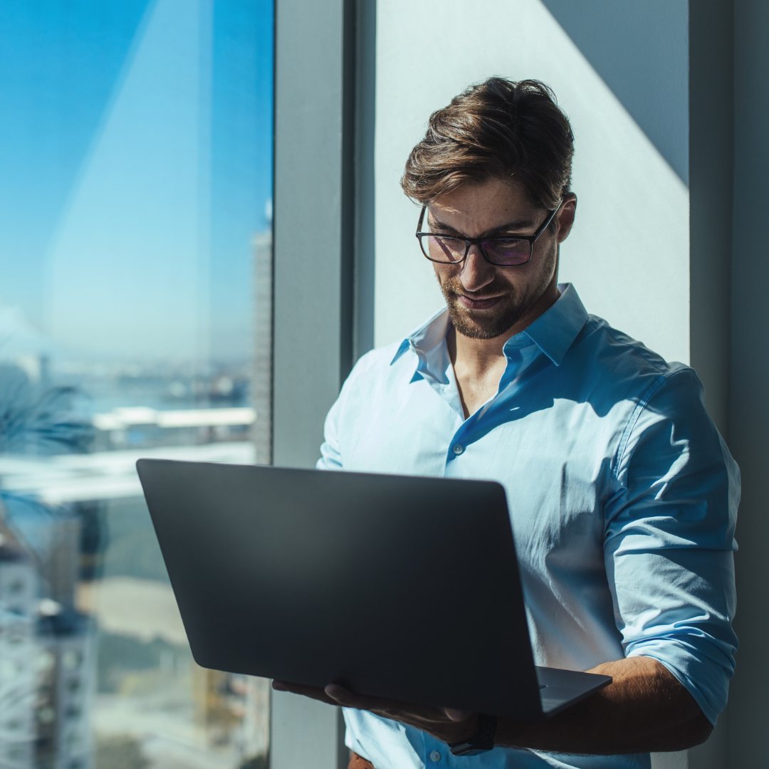 Professional man on laptop